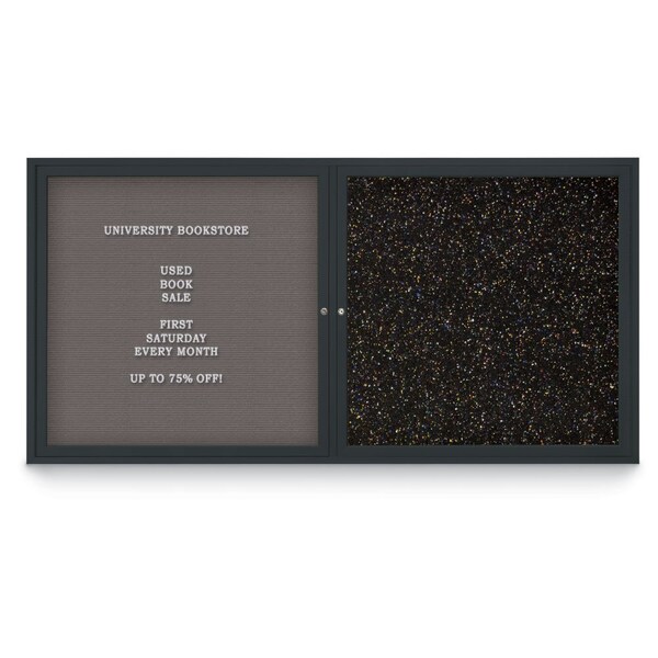 Corkboard, Black/Bronze, 72"x36"